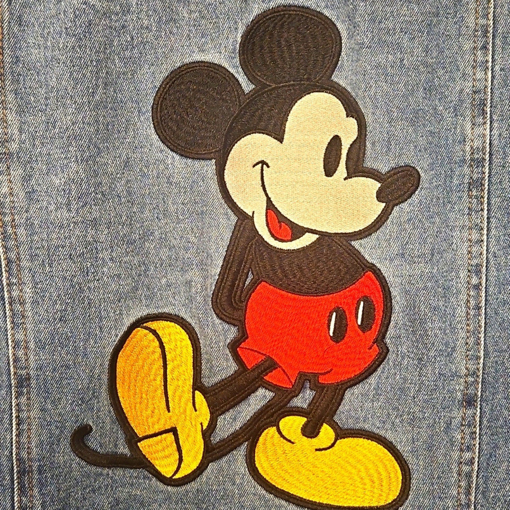 Disney Jean jacket with Mickey Mouse on the back. GUC, Small - Picture 2 of 6